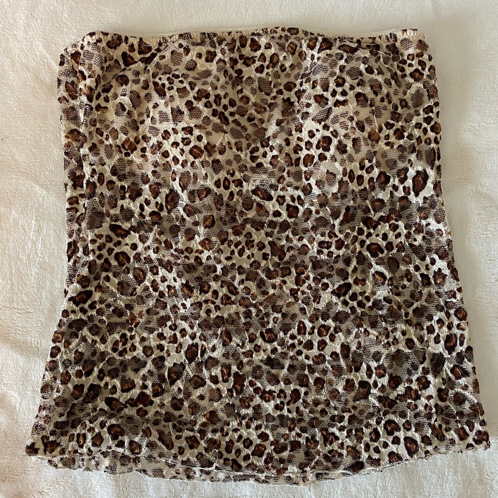 Cheetah print tube top
